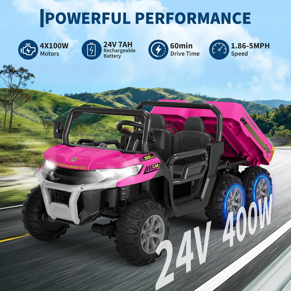 24V 2 Seater Ride On Dump Truck D116