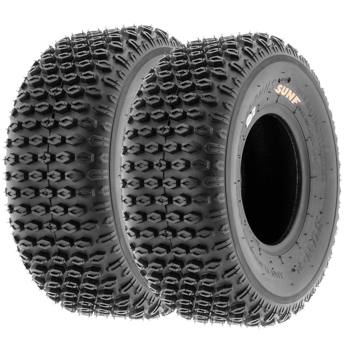 Set of 2 Off-Road Tires 19x7-8 6PR Knobby Tread N8401