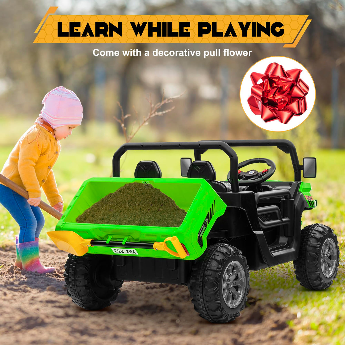 24V 4WD Ride on Car Dump Truck B16885