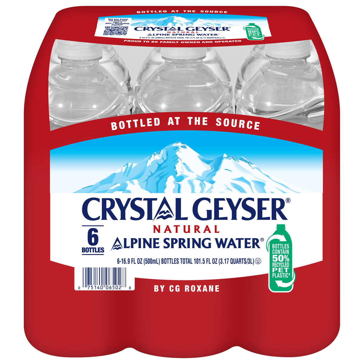 Natural Alpine Spring Water 16.9 Fl Oz (pack of 6) W925135