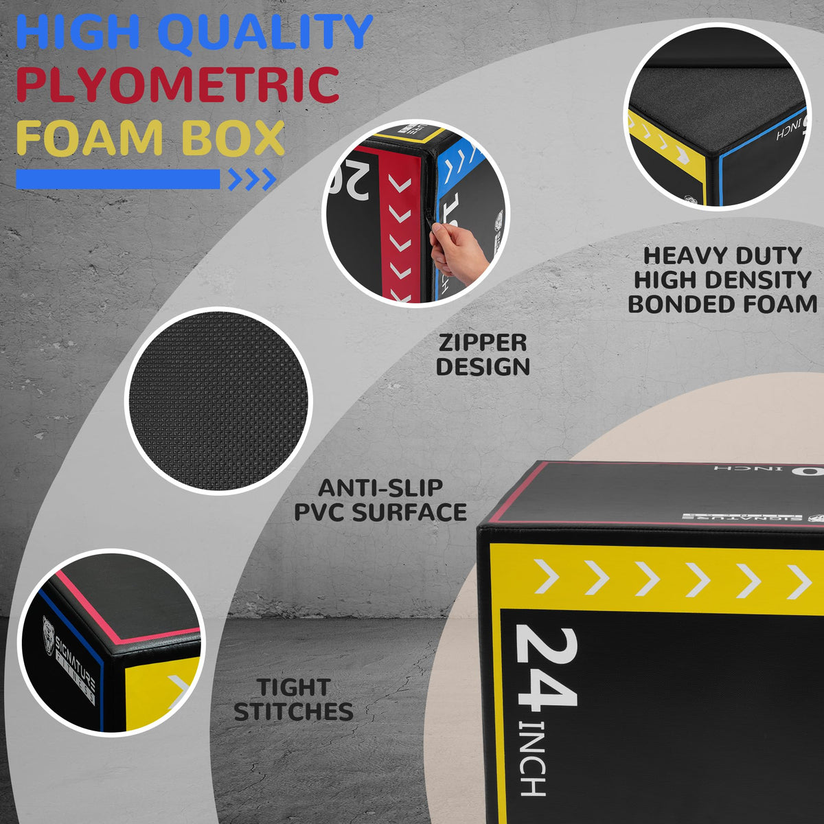 3-in-1 Plyometric Box with Anti Slip Surface O21345