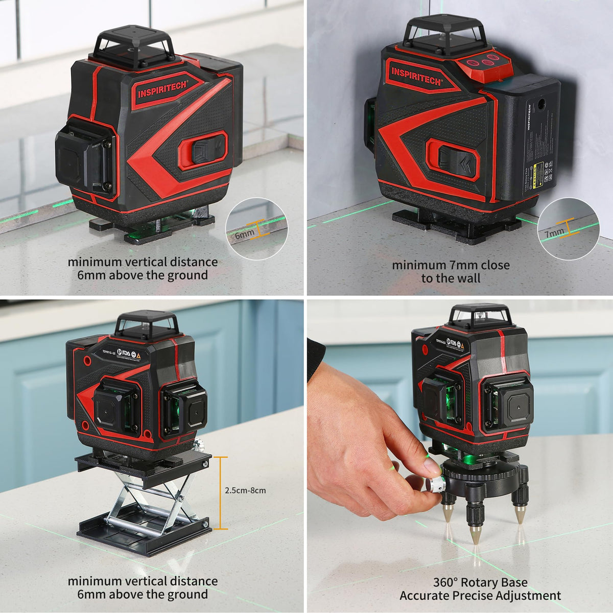 360 Self Leveling Green Beam Cross Line Laser Level I92524