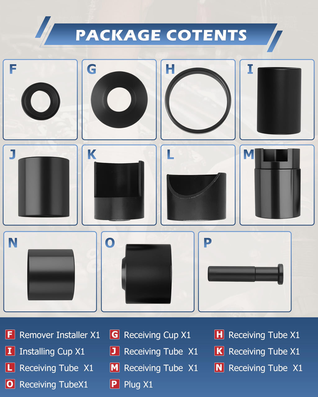 21 Pcs Ball Joint Press Service Kit E79831
