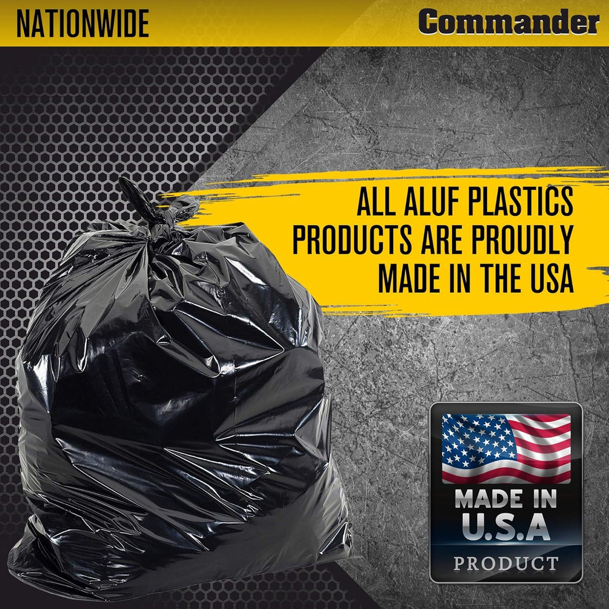 42 Gallon 4 MIL Black Heavy Duty Trash Bags Pack of 32 M59812
