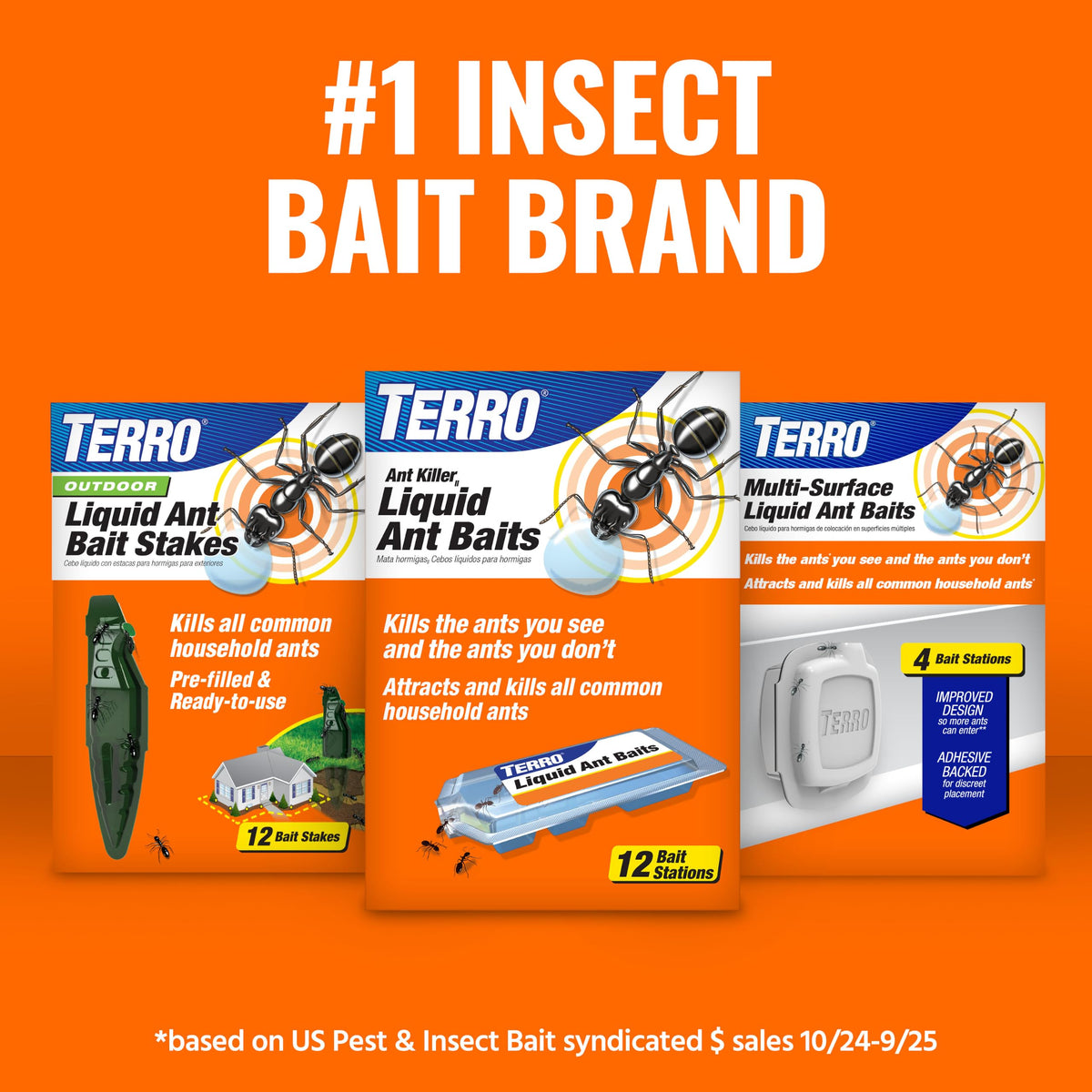 Outdoor Liquid Ant Bait Killer and Trap 8 Bait Stations M218416