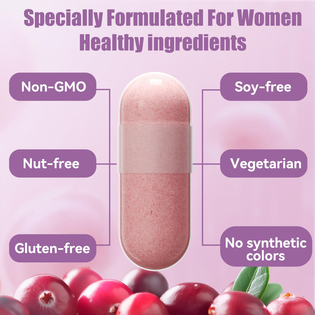 Probiotics for Women with Prebiotics & Lactobacillus Blend 30 Billion CFU, 60 Capsules D813805
