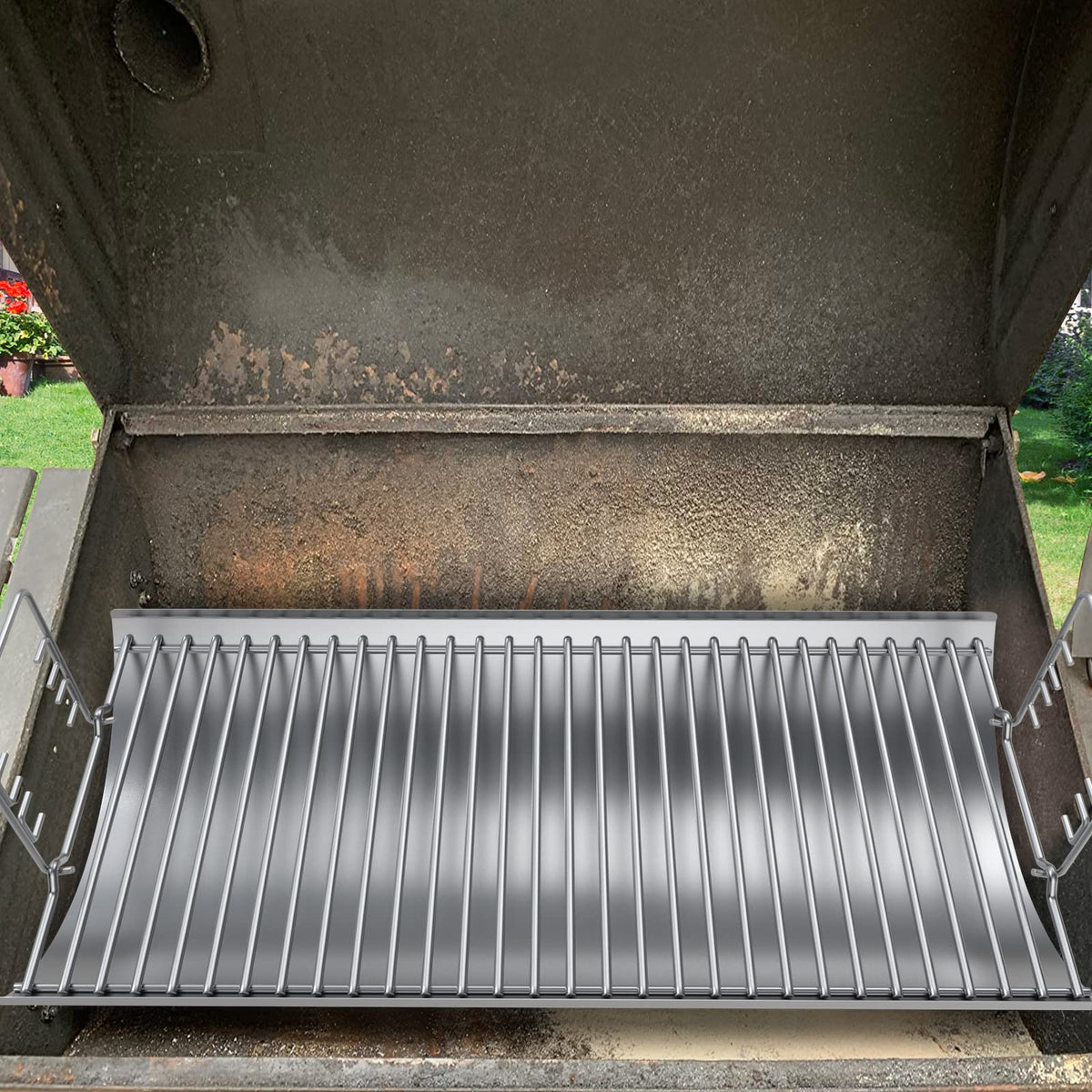 Stainless Steel 27 Inch Charcoal Ash Pan Replacement Parts B196