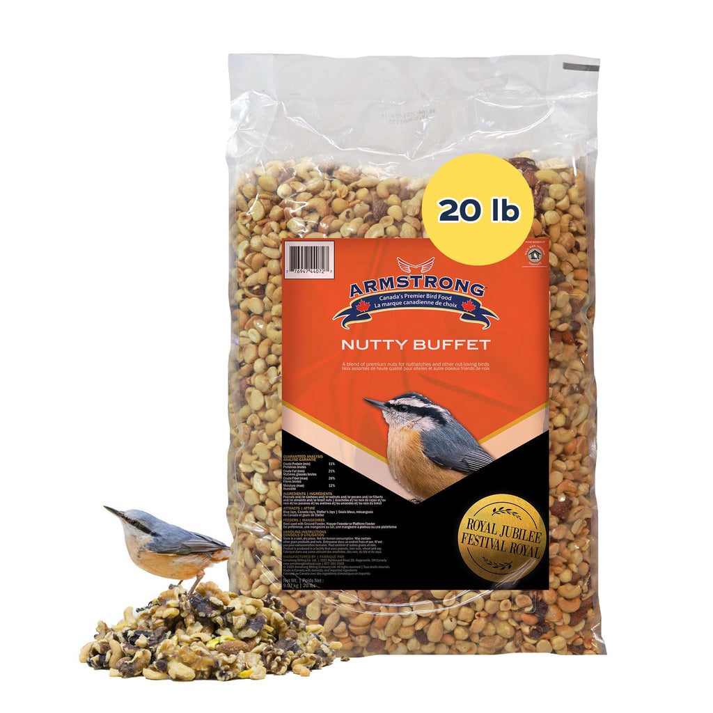 20 Pounds Bird Food with Peanuts Cashews Walnuts Pecans Almonds and Brazil Nuts Z228942