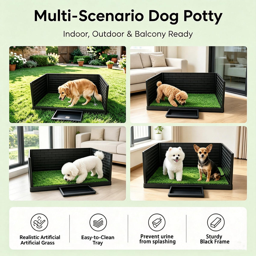 30"×20" Artificial Grass Dog Potty Tray Z74747