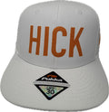 White Snapback Cap with Orange Embroidery Y765287