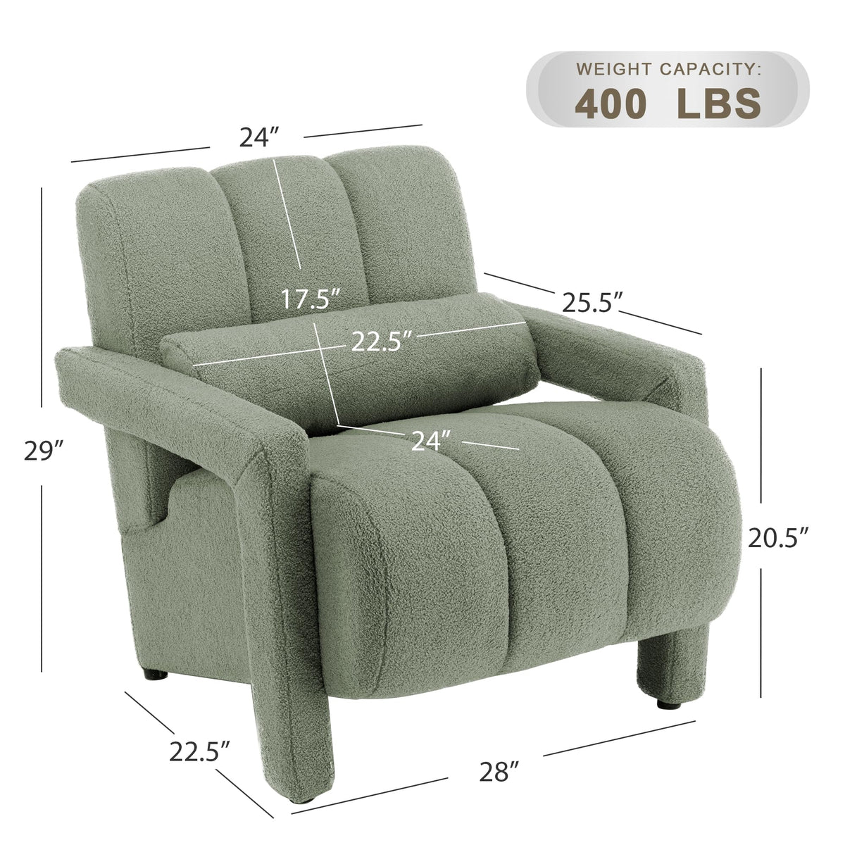Green Accent Chair Set of 2 H765506