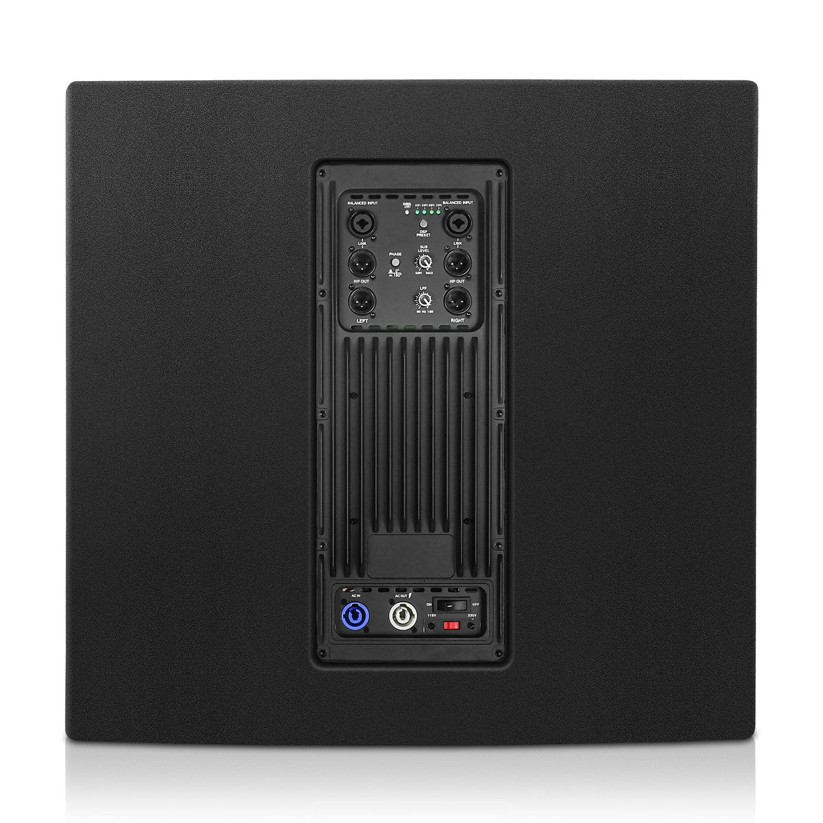 18" 1600 Watts Powered PA DJ Subwoofers with Birch Plywood Enclosure, Black G392