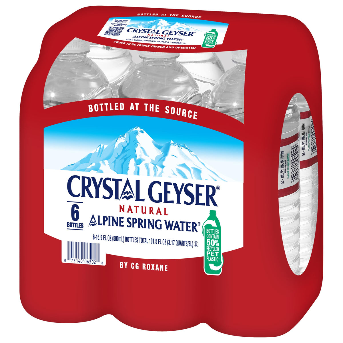 Natural Alpine Spring Water 16.9 Fl Oz (pack of 6) W925135