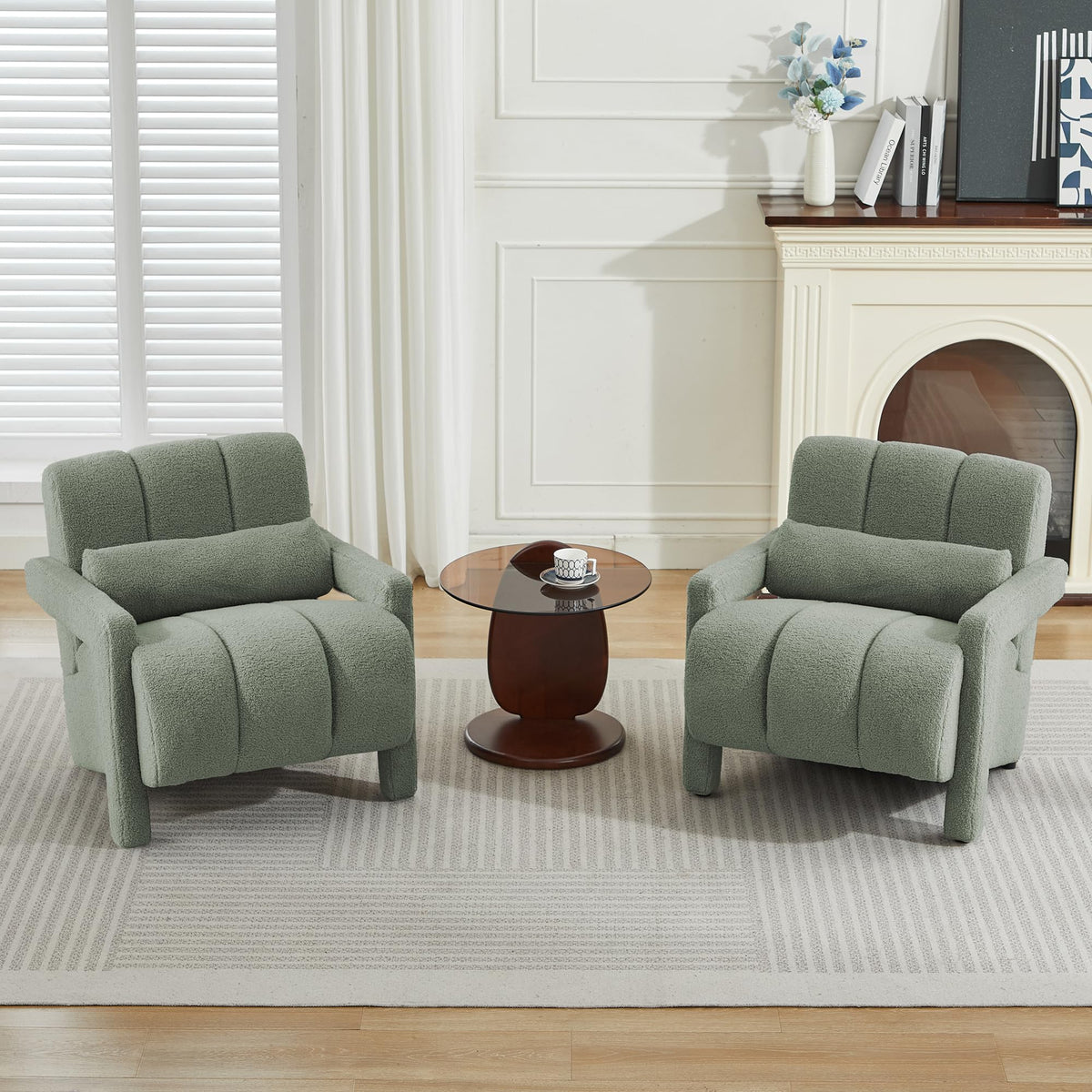 Green Accent Chair Set of 2 H765506