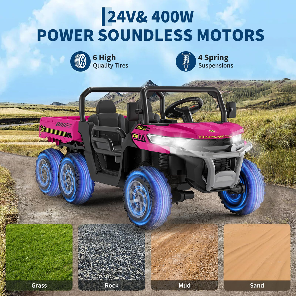 24V 2 Seater Ride On Dump Truck D116
