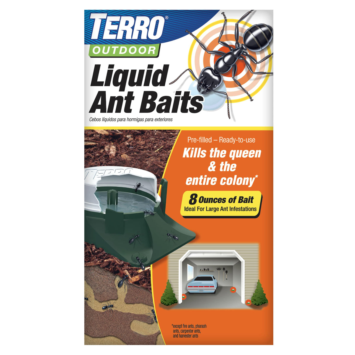 Outdoor Liquid Ant Bait Killer and Trap 8 Bait Stations M218416