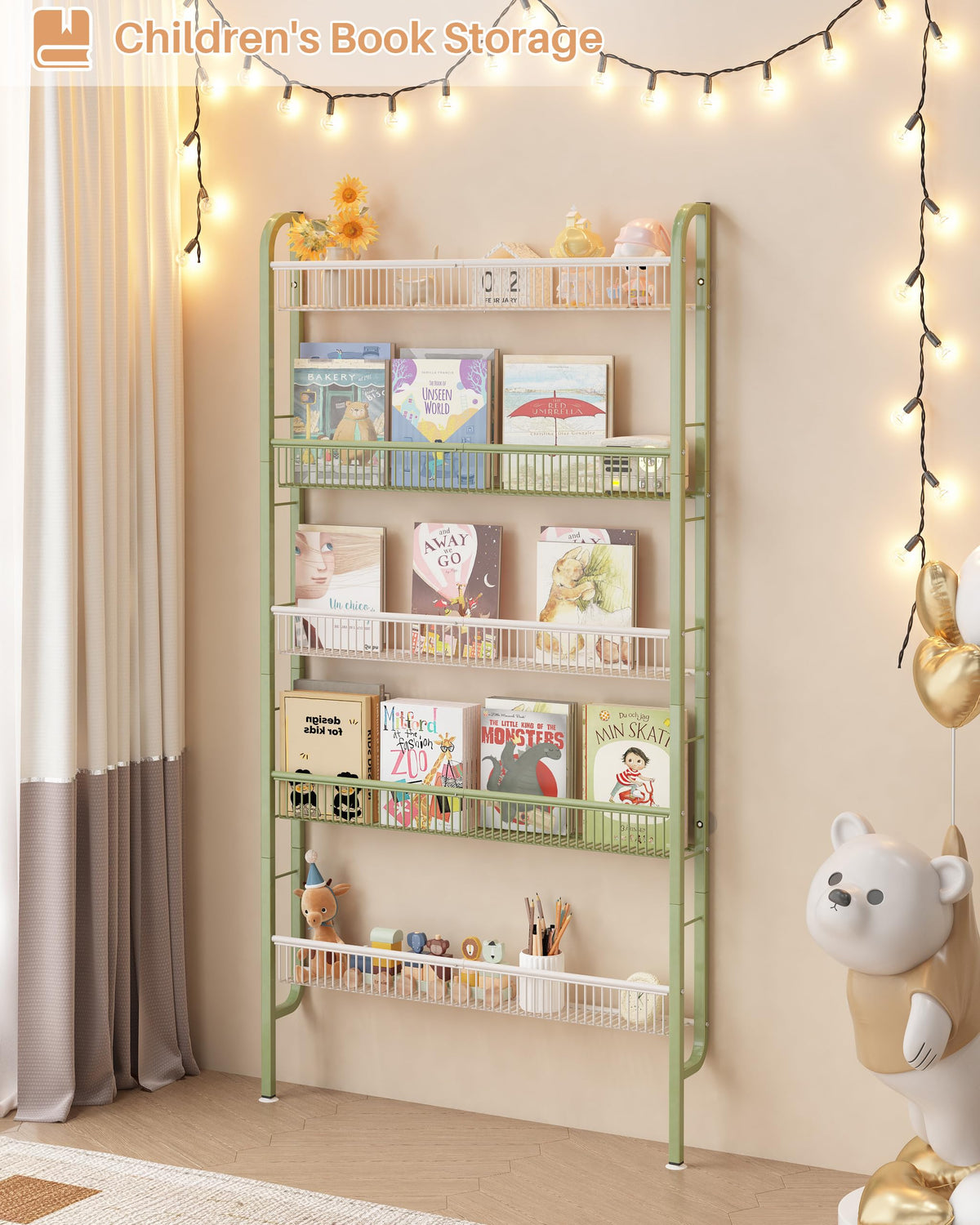 Narrow 5-Tier Bathroom Storage Rack S14454