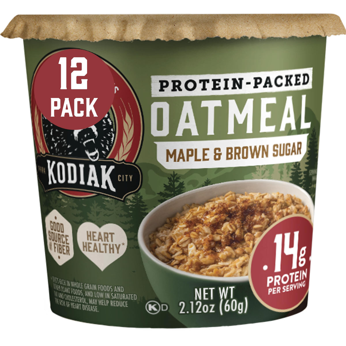 Instant Protein Maple & Brown Sugar Oatmeal, 2.12oz (Pack of 12) J7452