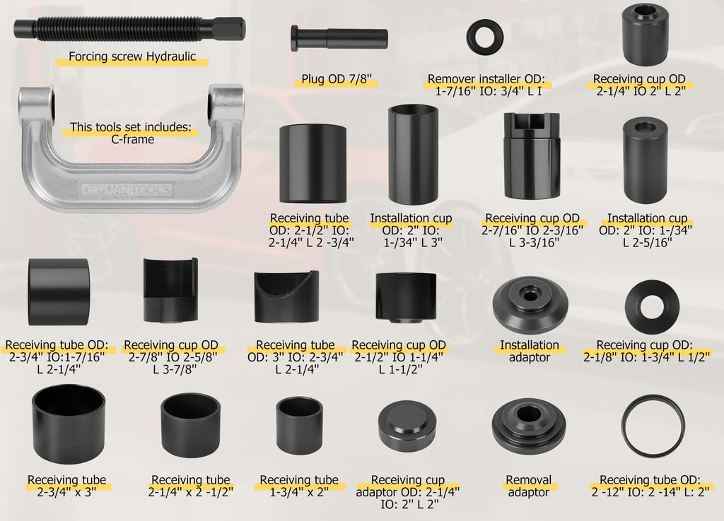 21 Pcs Ball Joint Press Service Kit E79831