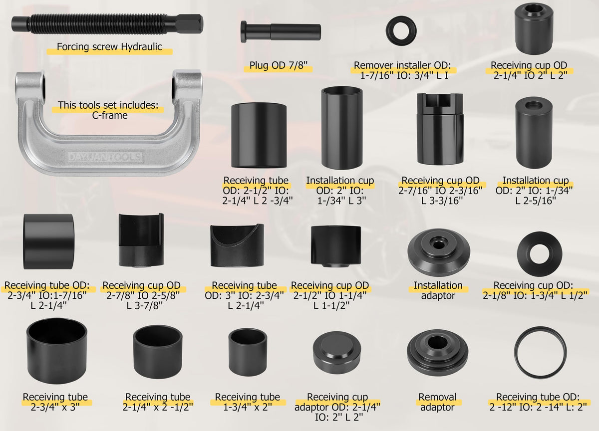 21 Pcs Ball Joint Press Service Kit E79831