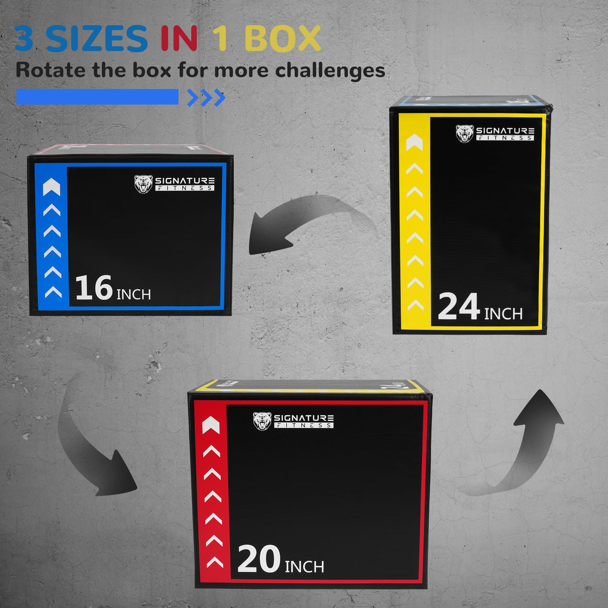 3-in-1 Plyometric Box with Anti Slip Surface O21345
