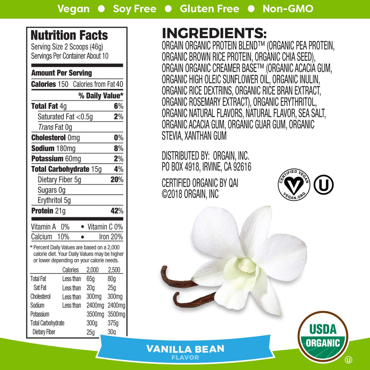 Organic Plant Based Protein Powder D519915