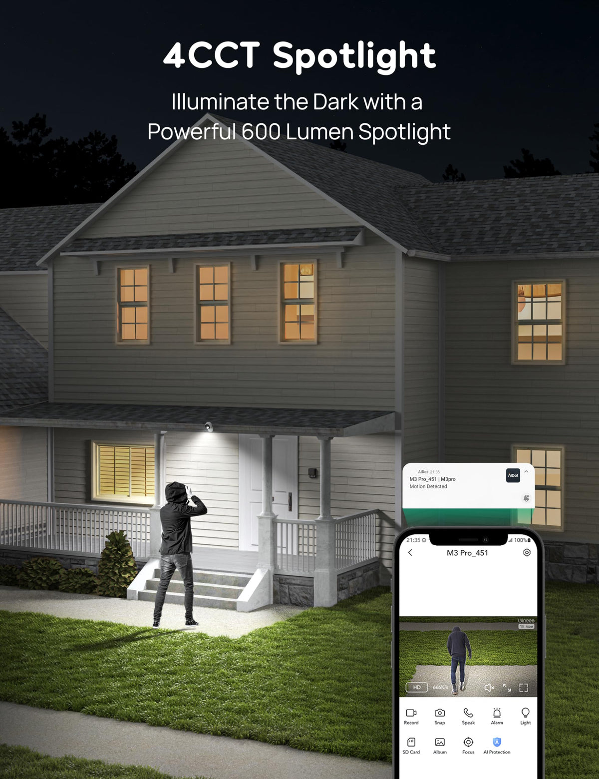 Wired 2K Wi-Fi Security Cameras H388