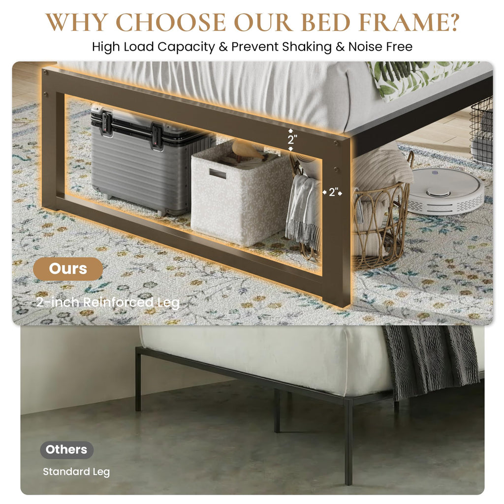14 Inch Heavy Duty Twin Metal Bed Frame Z43045