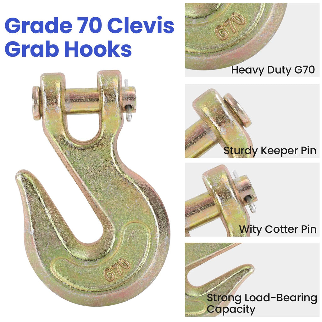 3/8" Heavy Duty Clevis Grab Hook U112