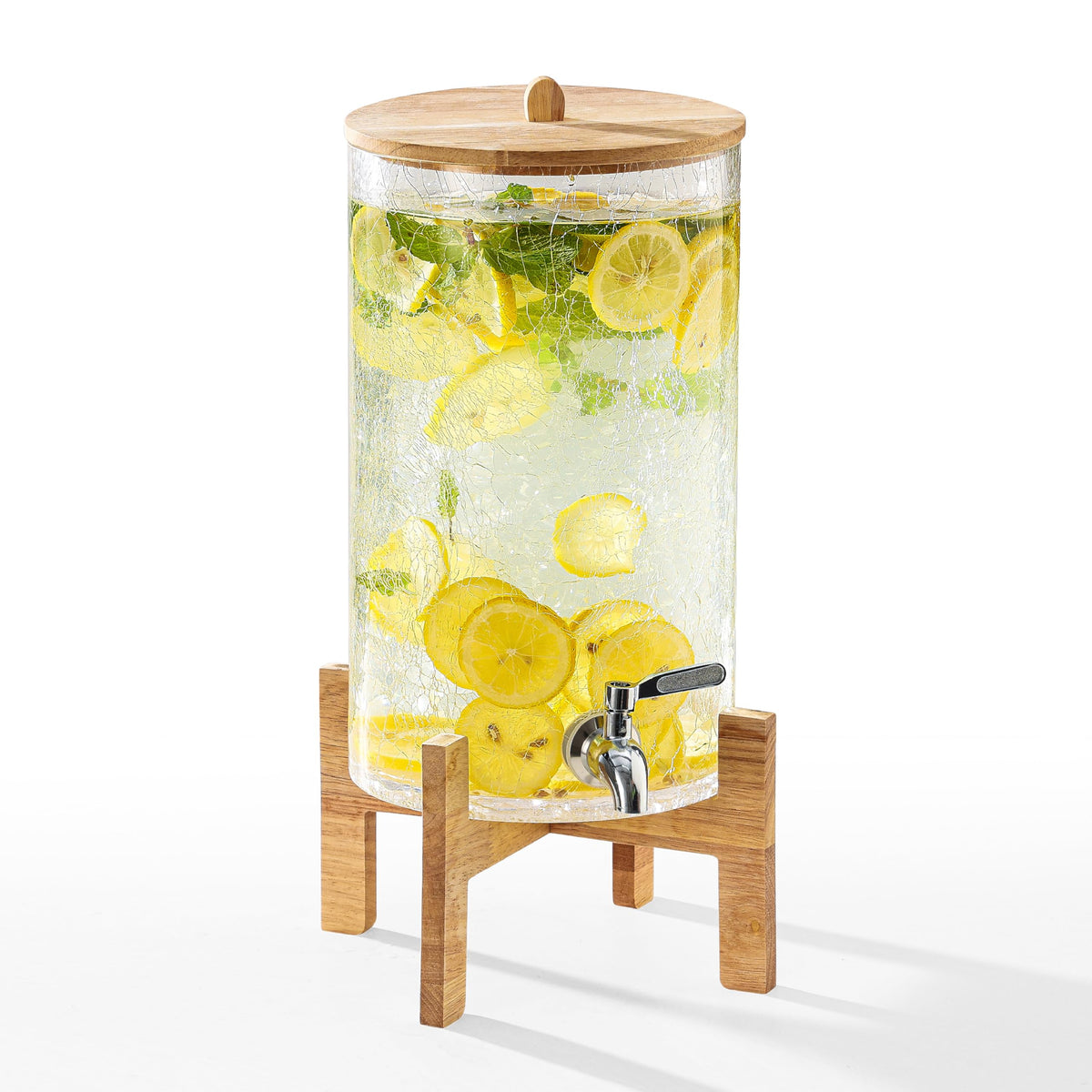 2 Gallon Glass Drink Dispenser with Stand R435784