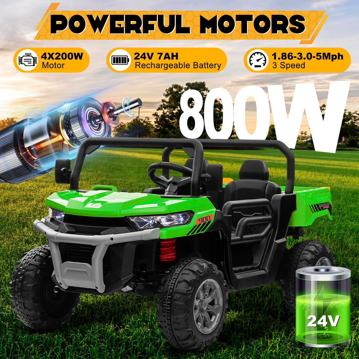24V 4WD Ride on Car Dump Truck B16885