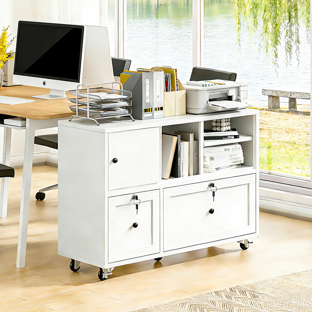 2 Drawer Mobile File Cabinet with Lock Y491503