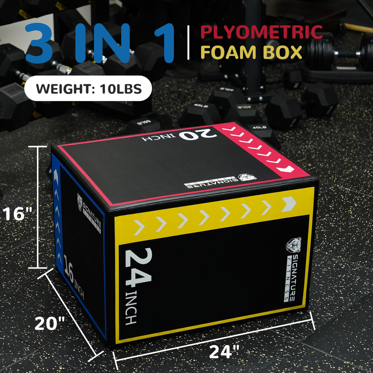 3-in-1 Plyometric Box with Anti Slip Surface O21345