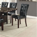 Black Faux Leather Dining Chairs Set of 2 O4782