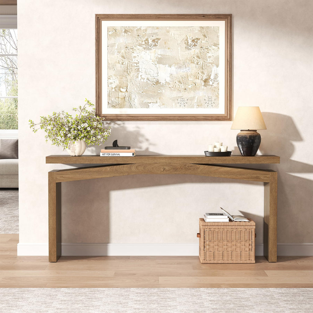 Console Tables 63-Inch Natural Brown V1191