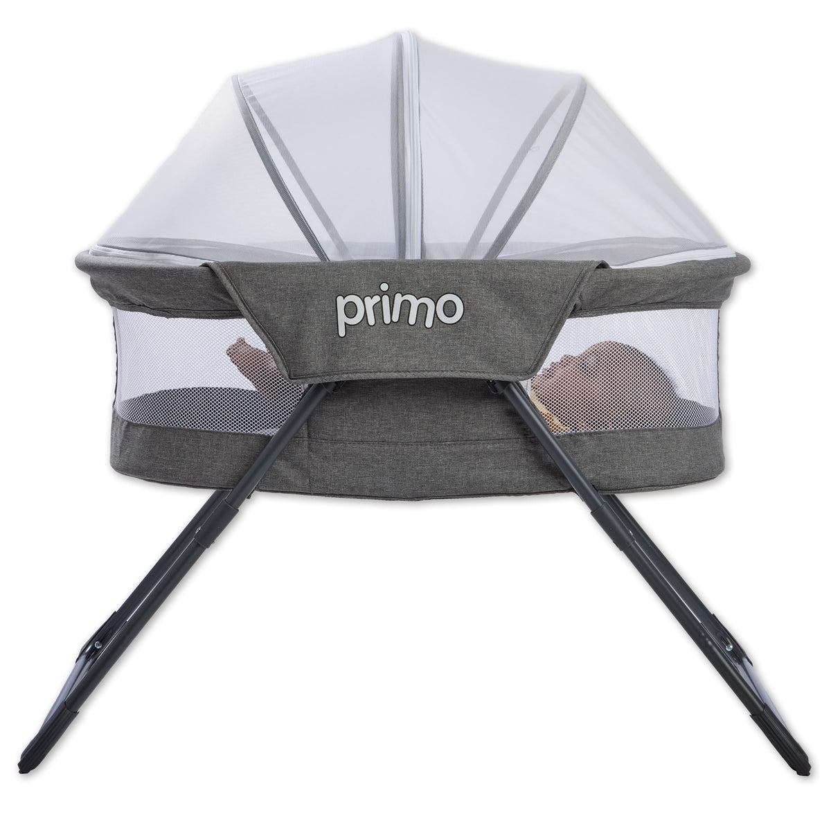 Lightweight Folding Travel Bassinet with Mesh Canopy and Carrying Tote Bag R7224