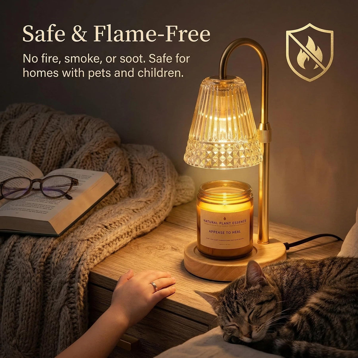 Dimmable Height Adjustable Candle Warmer Lamp with Timer W427