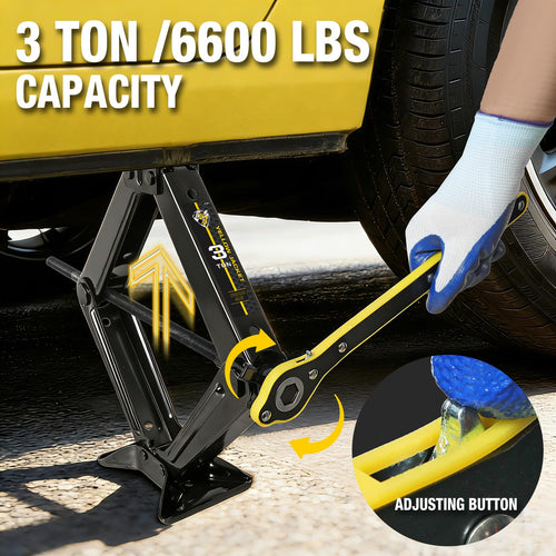 3 Ton Scissor Car Jack with Lug Wrench L5273