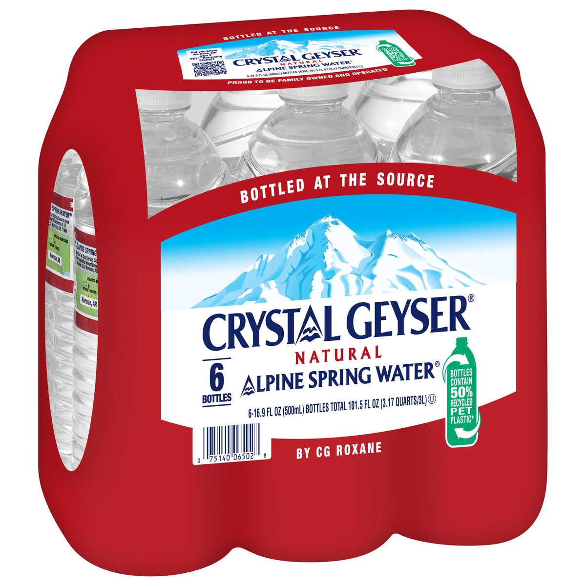 Natural Alpine Spring Water 16.9 Fl Oz (pack of 6) W925135