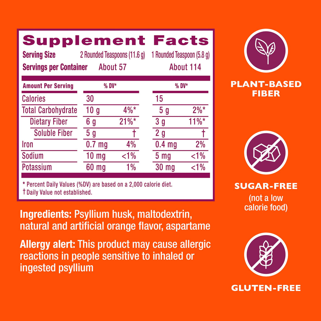 Sugar-Free Orange Flavored Psyllium Husk Fiber Powder R564