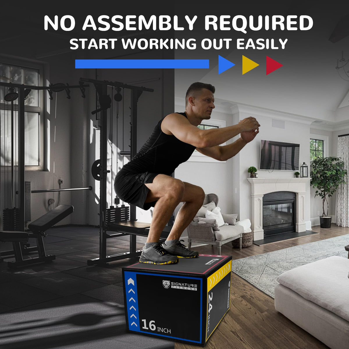 3-in-1 Plyometric Box with Anti Slip Surface O21345