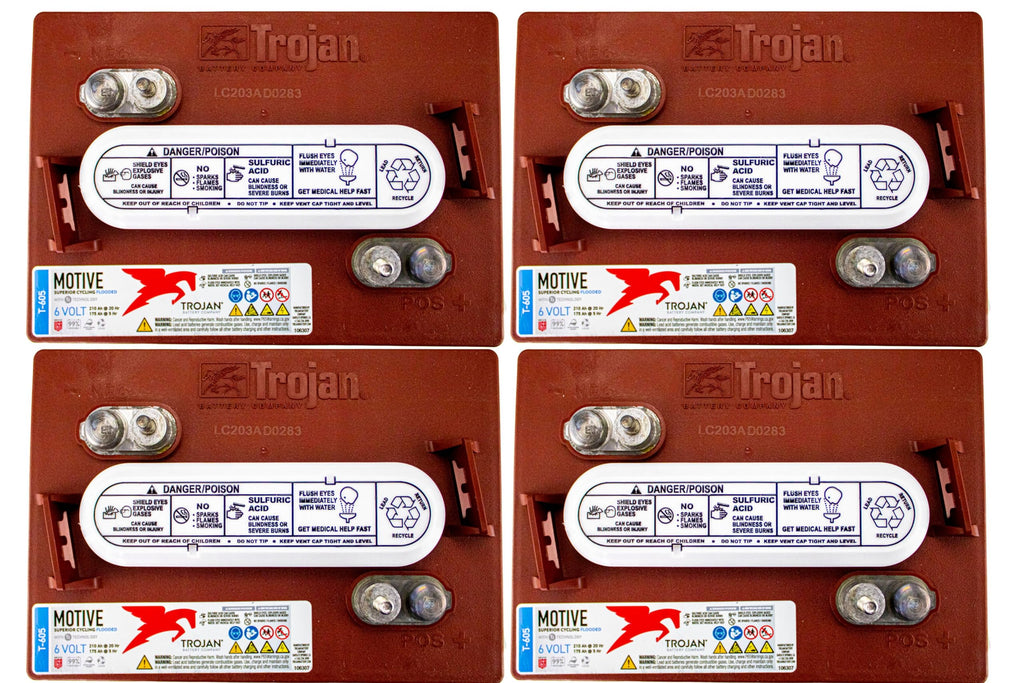 6V Deep-Cycle Flooded Battery 210Ah Pack of 4 G56732