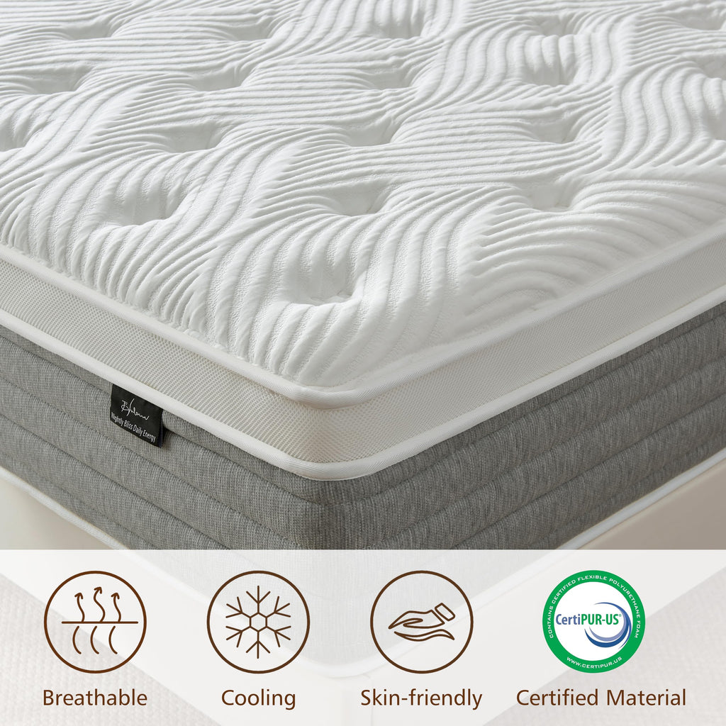 12 Inch Medium Firm Full Size Hybrid Mattress in a Box G8154