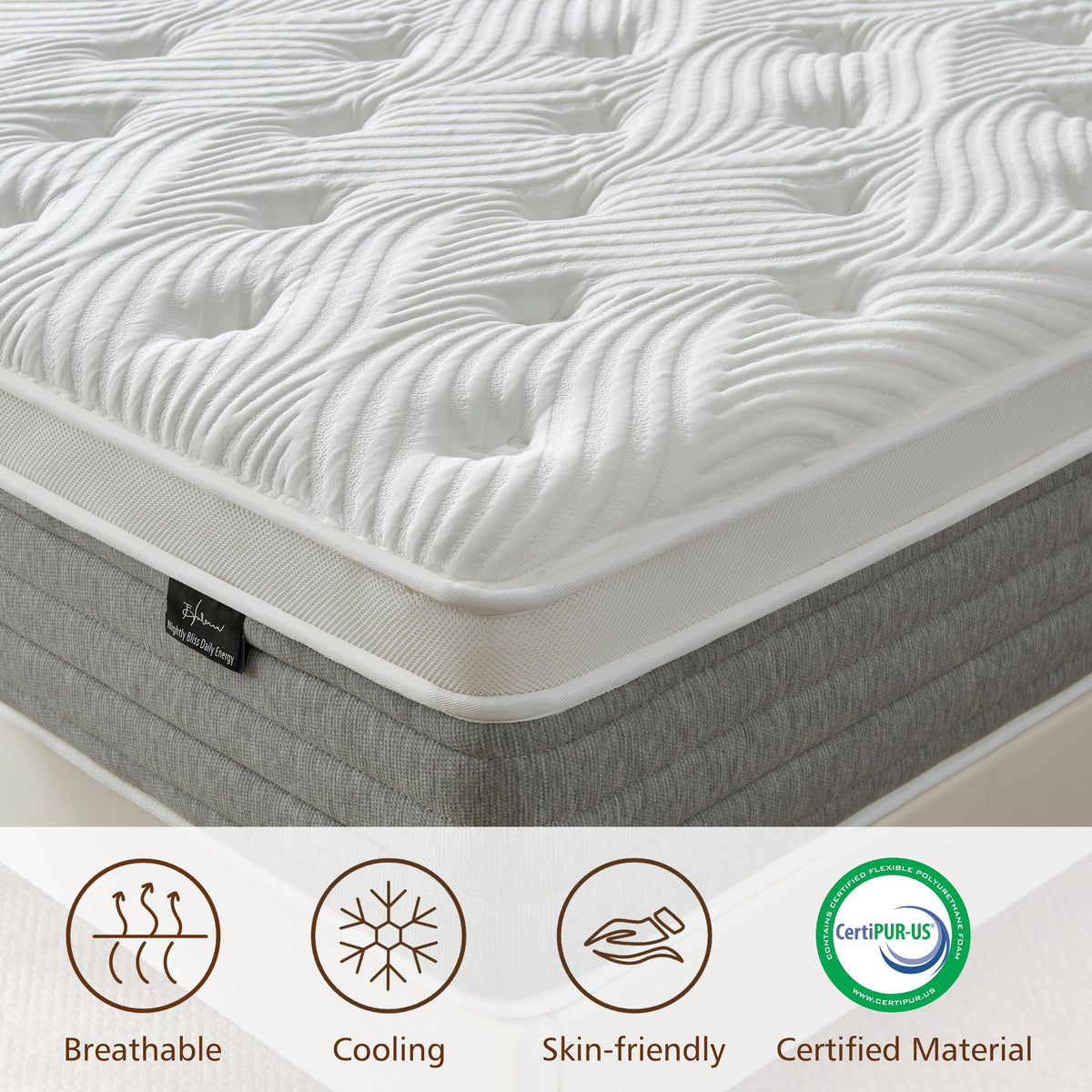12 Inch Medium Firm Full Size Hybrid Mattress in a Box G8154