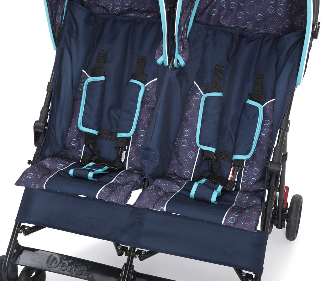 Side by Side Stroller with Recline, Storage & Compact Fold R93009