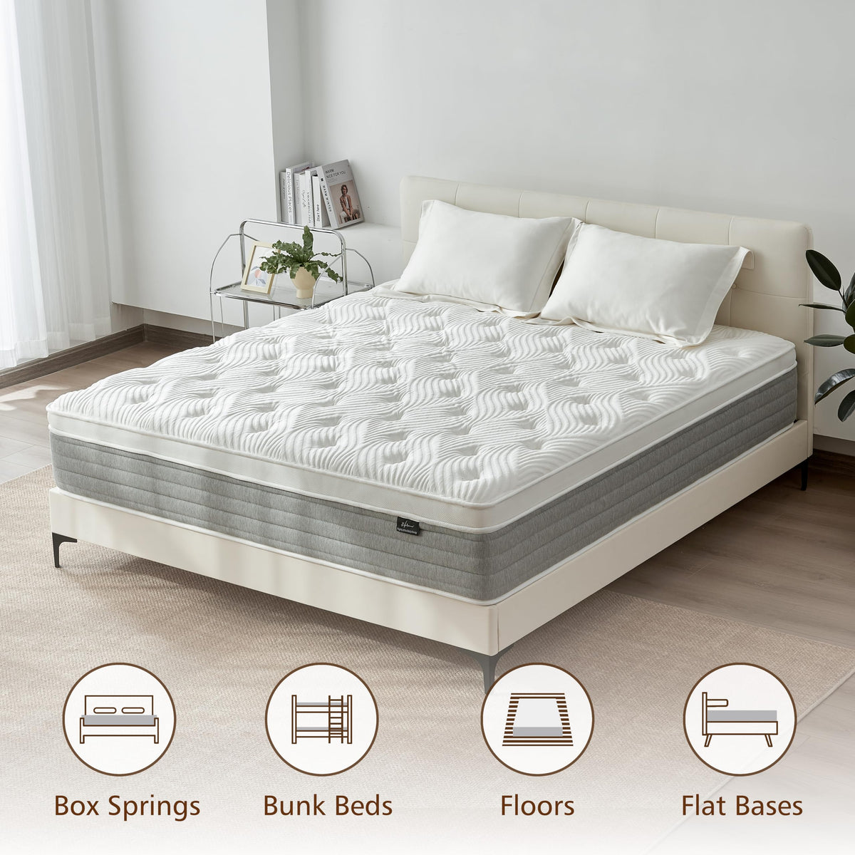 12 Inch Medium Firm Full Size Hybrid Mattress in a Box G8154