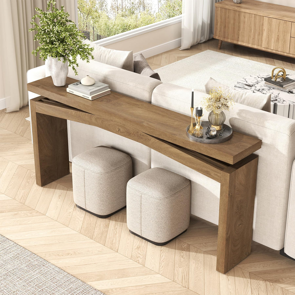 Console Tables 63-Inch Natural Brown V1191