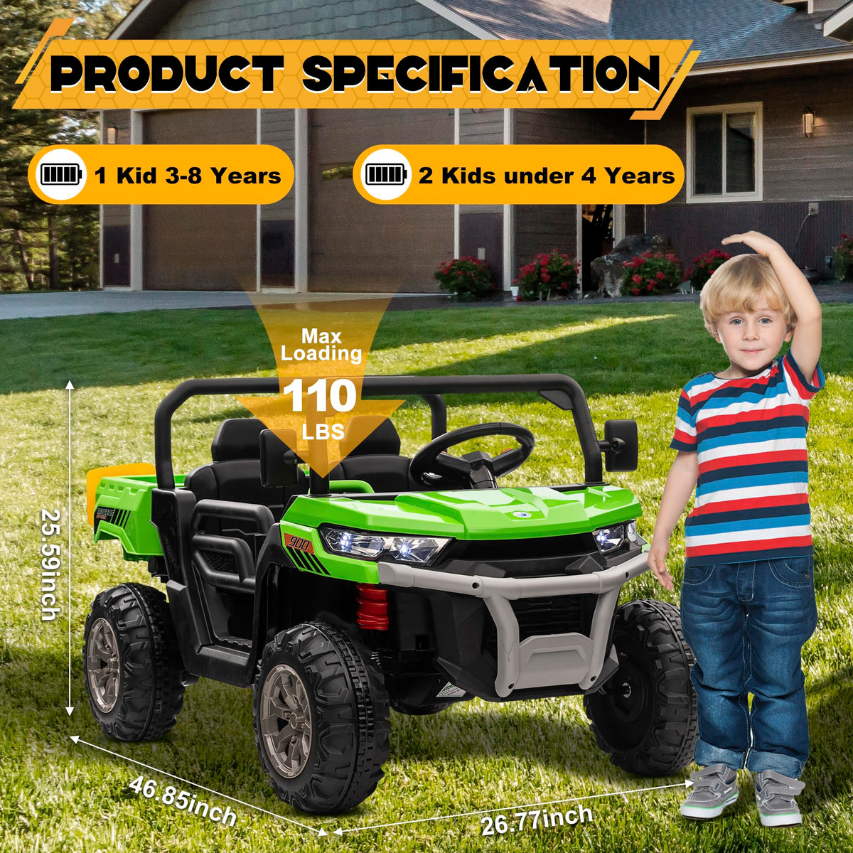 24V 4WD Ride on Car Dump Truck B16885